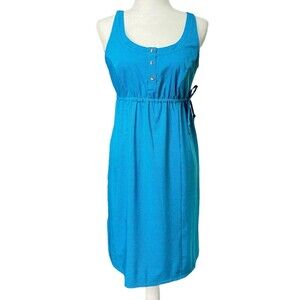 Eddie Bauer NWT Travex Departure Dress Teal Henley Lightweight UPF 50 Size S